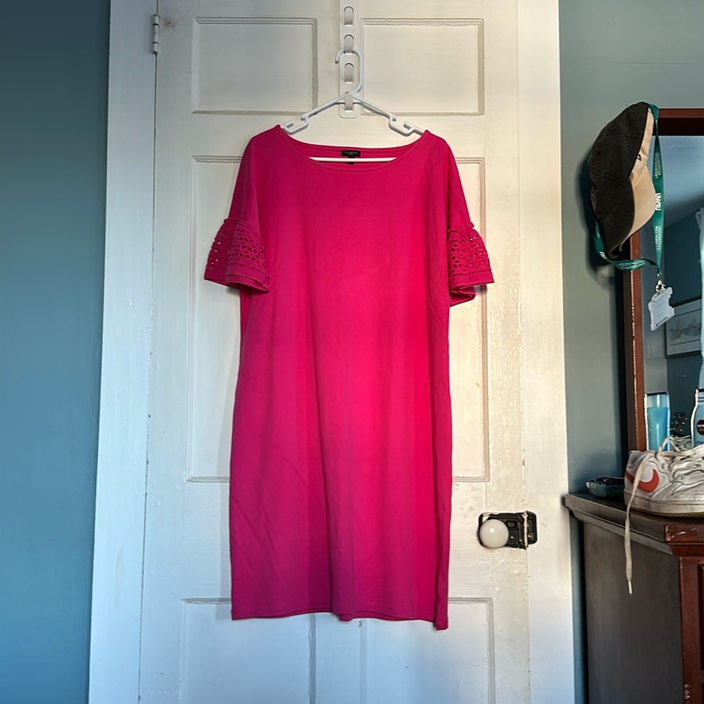 Talbots pink cotton dress